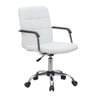 Cadeira de Escritório Secretária Giratória Fitz Branca - 1