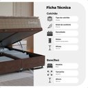 Ver imagem 3 de Cama Box Baú Queen + Colchão Comfort Class Pillow Top Bege/suede Marrom