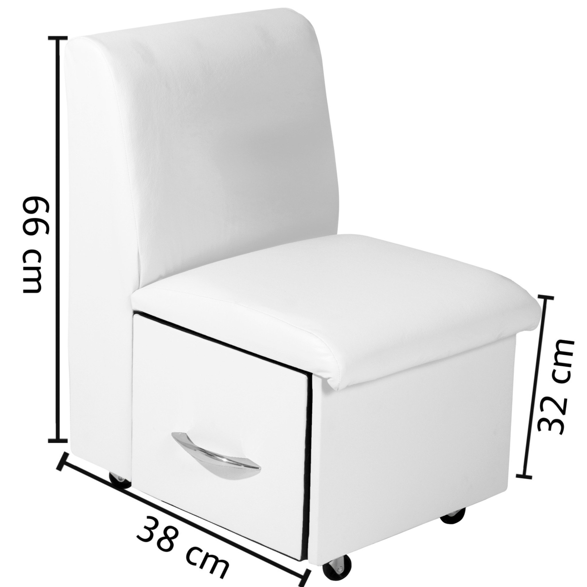 Cadeira Manicure Cirandinha Branca Sem Apoio Braços Mãos Corano - 2