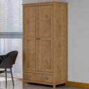 Ver imagem 1 de Guarda Roupa Solteiro 91cm 2 Portas 1 Gaveta Lázio Freijó F07 - Mpozenato