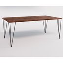Ver imagem 3 de Conjunto de Mesa Eames Clips de Ferro Preto Tampo Amêndoa 135x75 6 Cadeiras Preta Assento Preto