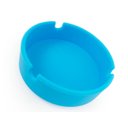 Ver imagem 3 de Kit 4 Cinzeiro de Silicone Redondo Resistente Lavável Não Queima e Não Quebra Cor:azul