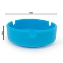 Ver imagem 2 de Kit 4 Cinzeiro de Silicone Redondo Resistente Lavável Não Queima e Não Quebra Cor:azul