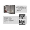 Ver imagem 2 de Guarda Roupa Casal 3 Portas de Correr e 6 Gavetas C- Espelho Passion Plus Branco - Novo Horizonte
