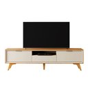 Ver imagem 4 de Rack 3 Gavetas Moderno 2,20m - Viena-naturale/off White - Mavau Móveis
