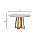 Ver imagem 4 de Conjunto Sala de Jantar Natalle 4 Lugares Mesa Redonda 1,0m e 4 Cadeiras Madeira Maciça Móveis Mundi
