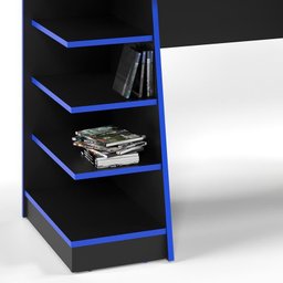 Mesa para Computador Gamer Star Preto/Azul - PR Móveis - 3
