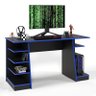 Mesa para Computador Gamer Star Preto/Azul - PR Móveis - 1
