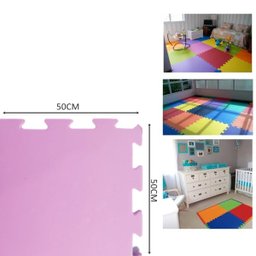 TATAME EVA 1,50X1 MT ESP 10MM ROSA/LILÁS - 6 PLACAS 50X50 CM - 3