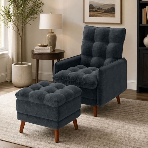 Poltrona Cama Montreal com Puff