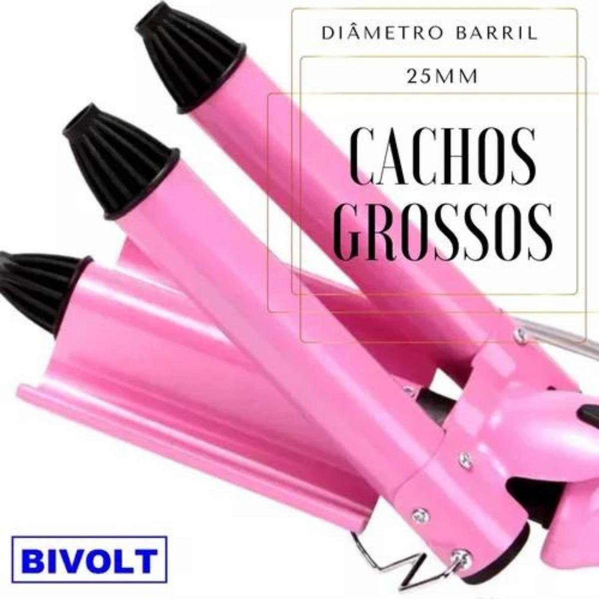 Modelador de Cachos Triondas Ondulador 25mm Bivolt Cacheador - 11