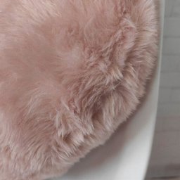 Almofada de Coração Pelúcia Pelo Curto Rose Para Decoração - 3