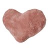 Almofada de Coração Pelúcia Pelo Curto Rose Para Decoração - 4