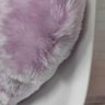 Almofada de Coração Pelúcia Pelo Curto Lilás Para Decoração - 3