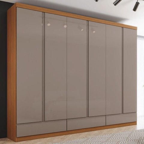 Guarda Roupa Casal 6 Portas 9 Gavetas 100% MDF Imperial Henn