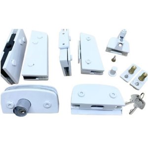 Kit 8 Porta dupla pivotante Glass Peças kit8 Branco