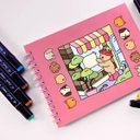 Ver imagem 6 de Kit Livro Bob Gude Bobbie Goods de Colorir Capa Dura + 24 Canetinhas - Rosa