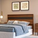 Ver imagem 1 de Cabeceira Cama de Casal 165cm com Detalhe Chanfrado 100% Mdf Cor:itaúba Âmbar com Reali