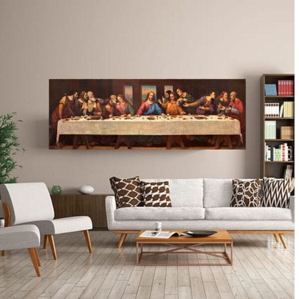 Quadro Decorativo A Santa Ceia 140x50cm - 1