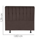 Ver imagem 3 de Cabeceira Estofada Kiara 160cm Queen Size Box Quarto Corino Marrom - Gat Magazine