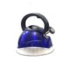 Chaleira Aço Inox 3 Litros Fundo Triplo Com Apito Azul Perolado - 1