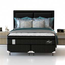 Conjunto Box Mola Ensacada Probel Guarda Costas Munique Queen 158x56cm - 4