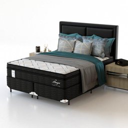 Conjunto Box Mola Ensacada Probel Guarda Costas Munique Queen 158x56cm - 3