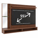 Ver imagem 5 de Painel para TV 55 Polegadas com Espelho e Acabamento Ripado 160 cm - Nature
