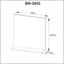Ver imagem 3 de Espelheira para Banheiro Bn3642 Branco 45x46,5cm Tecnomobili Cor: Preto