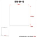 Ver imagem 4 de Espelheira para Banheiro Bn3642 Branco 45x46,5cm Tecnomobili Cor: Preto