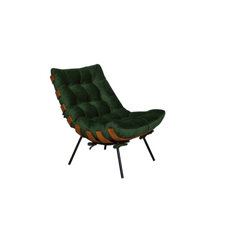 Poltrona Costela Luxo Dora Bela - 0130 Verde Musgo