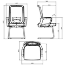 Ver mais imagens de Kit 02 Cadeiras Fixas Pé S Adrix Plaxmetal Couro Eco Cinza