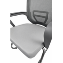 Ver imagem 4 de Kit 02 Cadeiras Fixas Pé S Adrix Plaxmetal Couro Eco Cinza