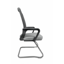 Ver imagem 6 de Kit 02 Cadeiras Fixas Pé S Adrix Plaxmetal Couro Eco Cinza