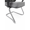 Ver imagem 5 de Kit 02 Cadeiras Fixas Pé S Adrix Plaxmetal Couro Eco Cinza