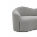 Ver imagem 7 de Kit Sofá + Puf Star 230 cm Orgânico 2 Lugares Sala Recepção:Cinza/Bouclé
