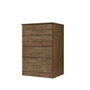 Ver imagem 6 de Conjunto Guarda Roupa Casal com Espelho e Cômoda Gokyo 6 Portas 4 Gavetas MDP Castanho Wood Moval