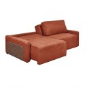 Ver imagem 4 de Sofá Cama Dublin,2,10m Retrátil e Reclinável, Tecido Bouclé, Terracota Molas Ensacadas.