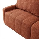 Ver imagem 6 de Sofá Cama Dublin,2,10m Retrátil e Reclinável, Tecido Bouclé, Terracota Molas Ensacadas.