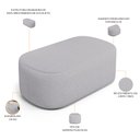 Ver imagem 4 de Puff Decorativo Orgânico para Living Quarto 100cm Doha W01 Linho Cinza - Lyam Decor