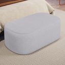 Ver imagem 2 de Puff Decorativo Orgânico para Living Quarto 100cm Doha W01 Linho Cinza - Lyam Decor