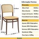 Ver mais imagens de Conjunto Mesa de Jantar Redonda Imperial 70cm Branca com 4 Cadeiras Roma - Marrom