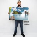 Ver imagem 2 de Quadro Decorativo em Canvas Ilha - Moldura Preta - 90 x 60cm