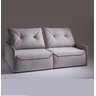 Sofá Nathan - 90x122 - Tecido Linho Rajado Cinza 2502 - 1