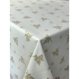 Toalha de mesa Anjo dourados em Jacquard - 1.60x2.70m - 1