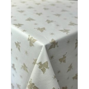 Toalha de mesa Anjo dourados em Jacquard - 1.60x2.70m
