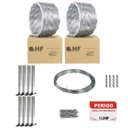 Ver imagem 1 de Cerca concertina simples inox 30cm 20 metros com kit