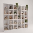 Ver imagem 6 de Kit 2 Estantes Multiuso Livreiro 182x90cm Loja Casa Escritório Expositores Branco