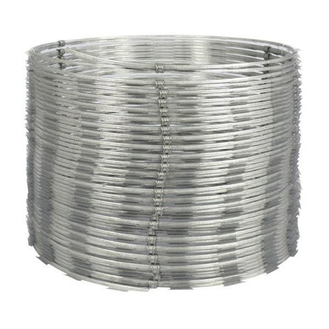 Cerca concertina dupla clipada galvanizada 45cm 12 metros
