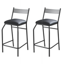 Ver imagem 1 de Kit 3 Banquetas Bancos Bistrô Alta para Cozinha Balcão Aço